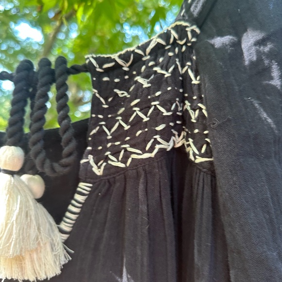 Free People I’m the One Maxi Dress Smocked Tassel Embroidered Flowy - Picture 9 of 15